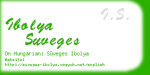 ibolya suveges business card